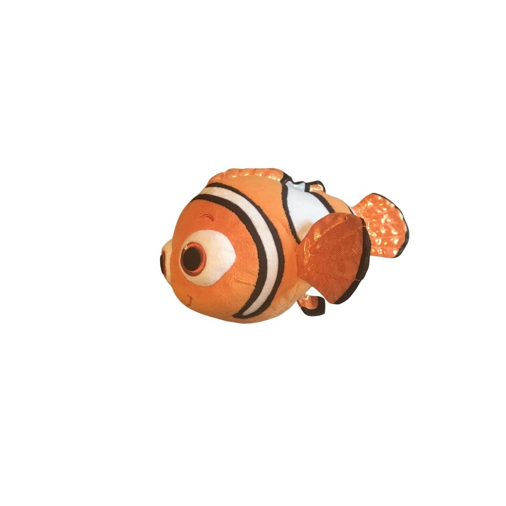 TY Sparkle Finding Nemo 8" Plush Clown Fish Disney Pixar Stuffed Toy